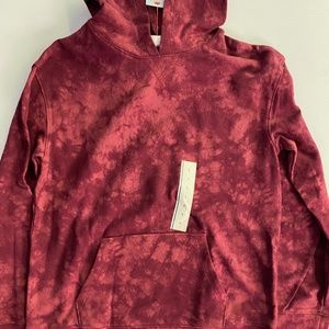 Kids Tie-Dye Burgundy Cat and Jack Hoodie